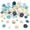 Pack of 50 Assorted Color Small Fabric Flowers for Handmade Crafts Home Decoration and Party Arrangements