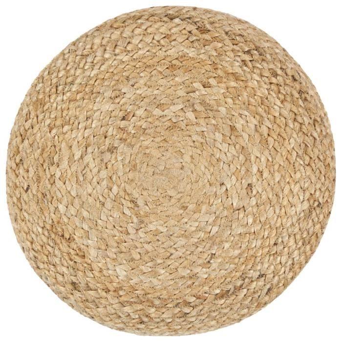 VidaXL Pouf fait à la main 40 x 45 cm Jute