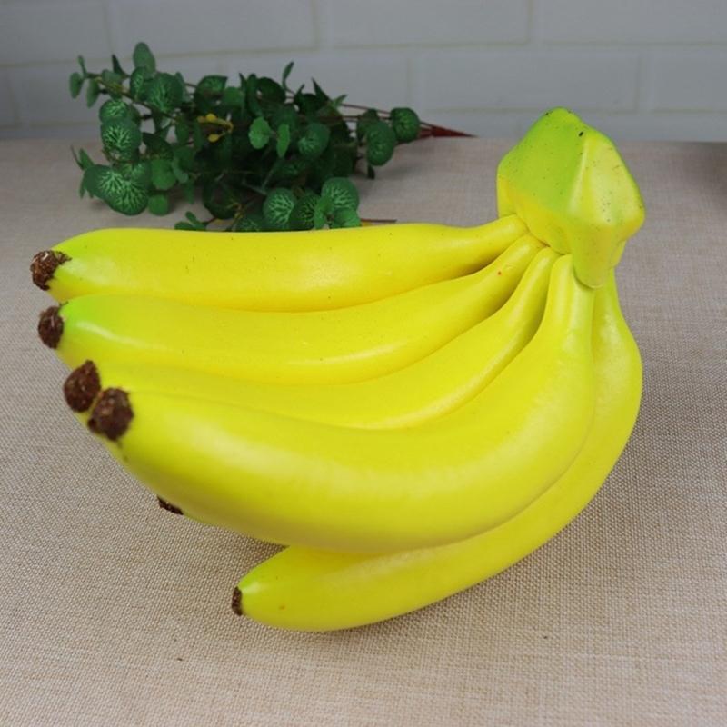 Artificial Banana Bunch Simulation Fruit Model Photo Props Fake Banana Bunch Funny Toy Fruit Shop Display Decors
