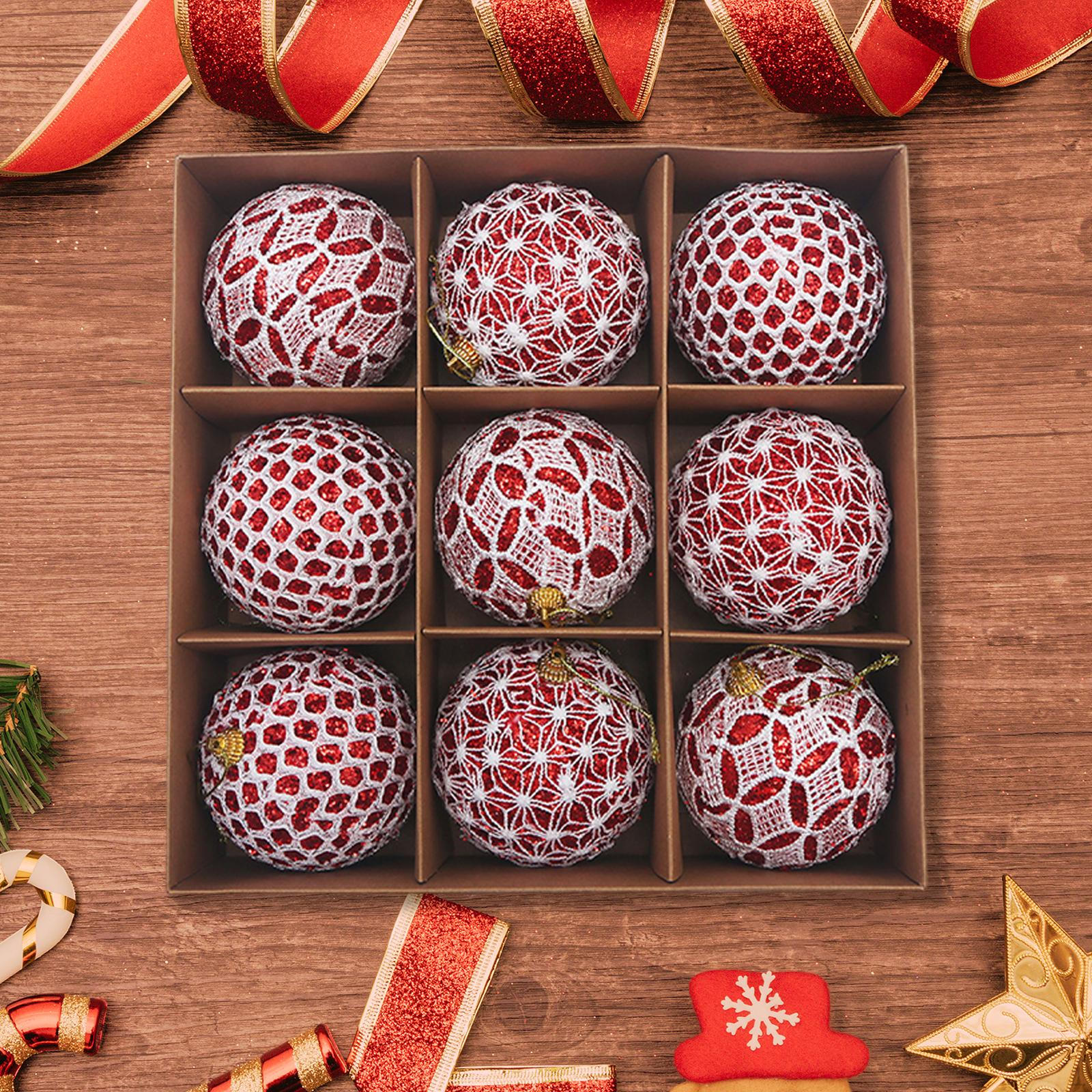 

9 шт. Рождественские шары, украшения, аксессуары, декоративные подвески, подвесное украшение