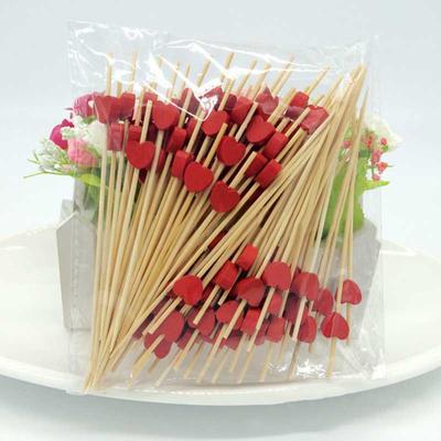 Palillos Lindos 100 Piezas Tenedores de Fruta de Bambú Brochetas de Fruta Desechables Brochetas Creativas de Flor