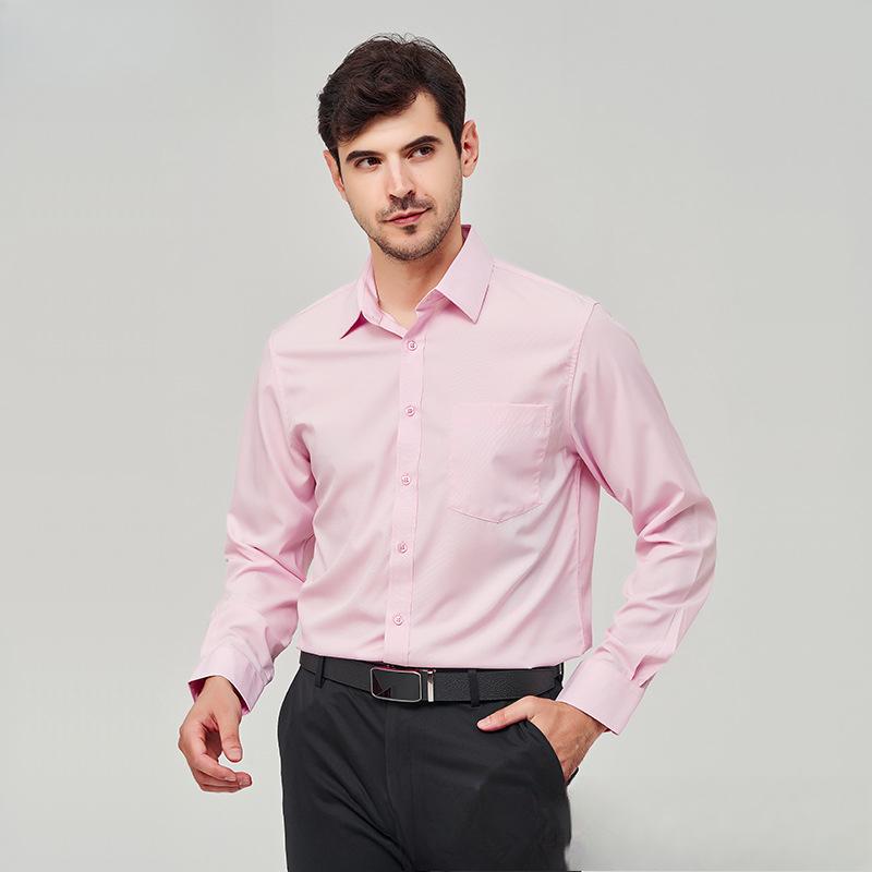 Men’s Wrinkle-Resistant Long Sleeve Solid Dress Shirt