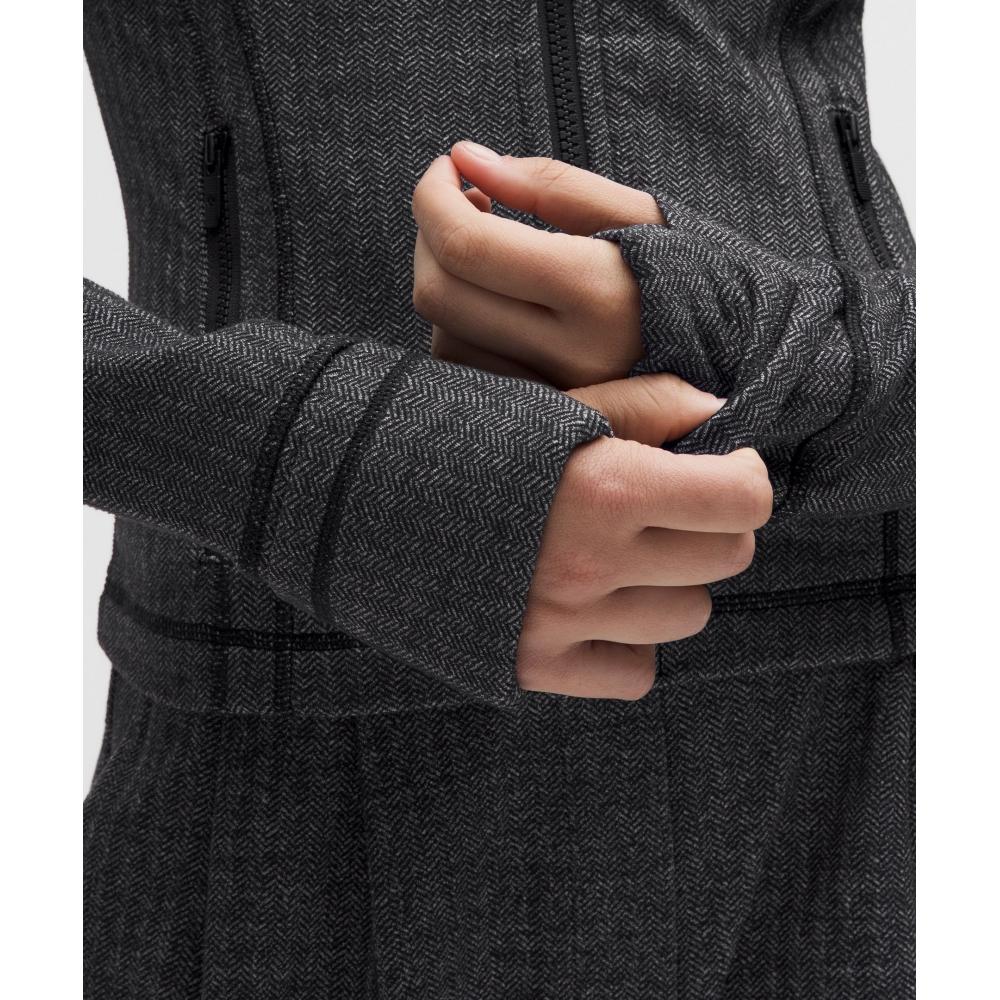 Lululemon Define Cropped Jacket  Herringbone Heathered Herringbone Heathered Deep Coal Black