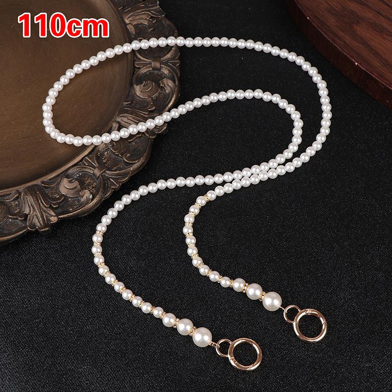 Cute 100-120Cm Purse Pearl Strap Beaded Chain Replacement Bag Pearl Chain Diy Bag Accessory Handbag