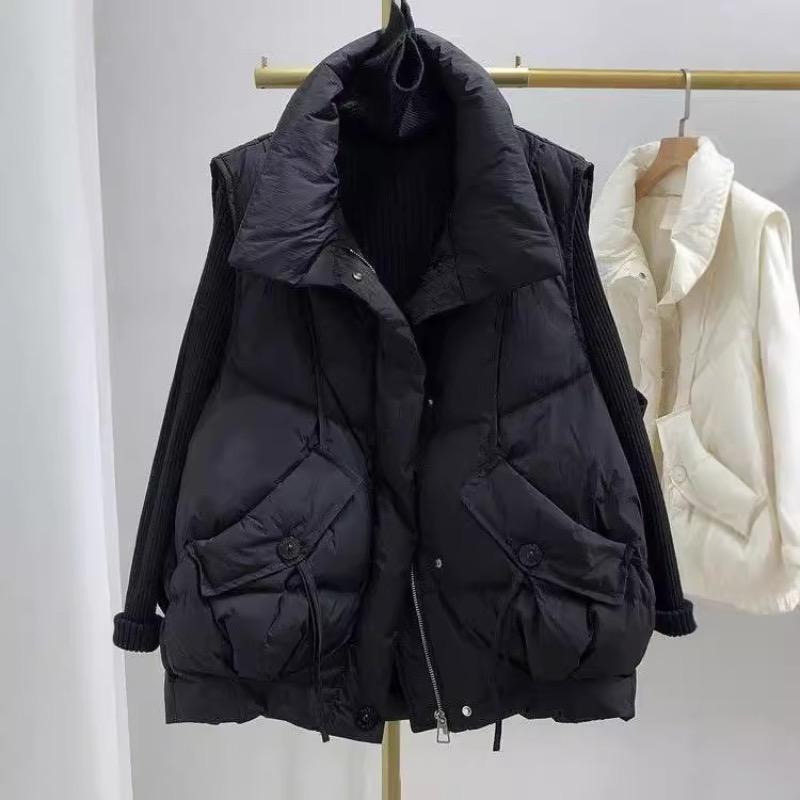 

Пух, хлопковая куртка жилет женский толстый жилет M