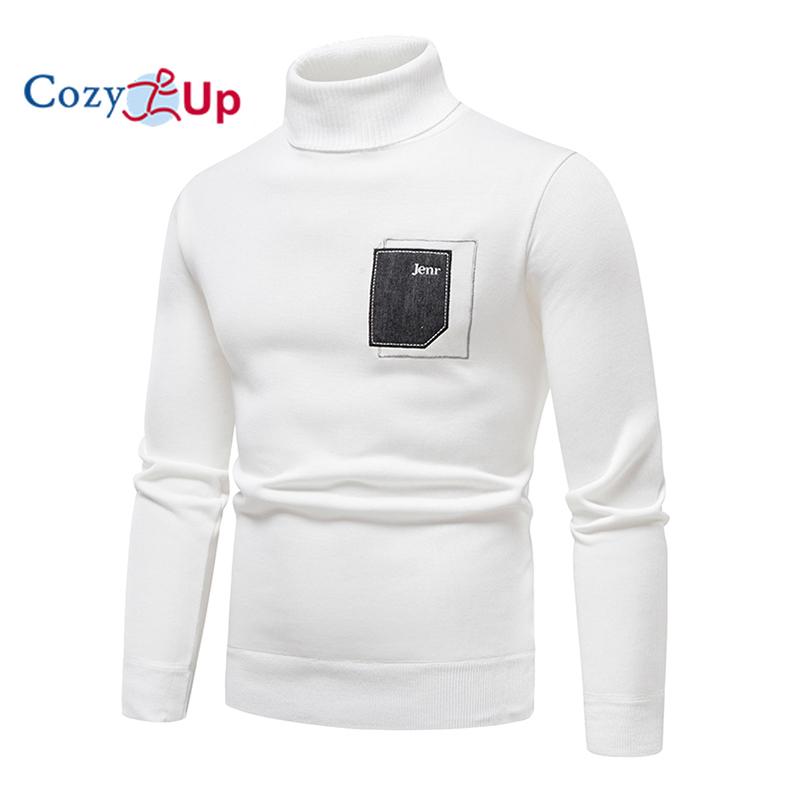 

Мужской свитер-пуловер Cozy Up с высоким воротом и толстой шерстяной вязкой для тепла 3XL белый