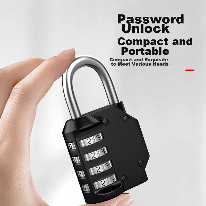 Lehuolvxing Four-Digit Combination Padlock, Luggage Lock, Dormitory Door Lock, Gym Locker Lock, Small Padlock, Small Anti-Theft Lock