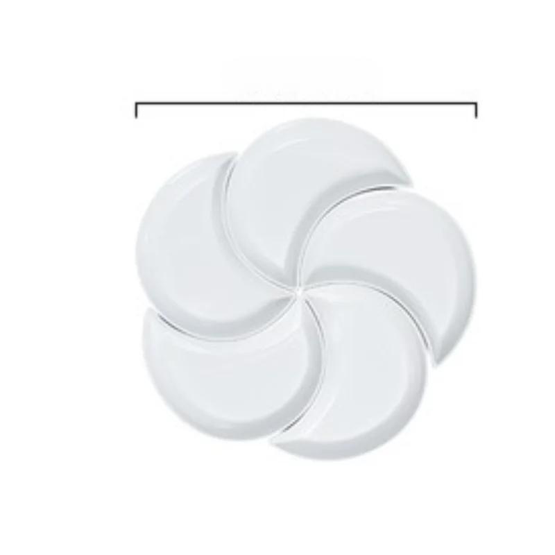 5 ks Kuchyňské jídelní talíře Půlměsícovitý bílý set Talíře Stohovatelné Jídlo Svačina Večeře Jídelní talíř Evropský styl Podnosy