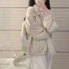 Women's Harajuku Minimalist Jacket Student Baseball Style Loose Casual Versatile Trendy Windbreaker Jacket Top for Spring and Autumn