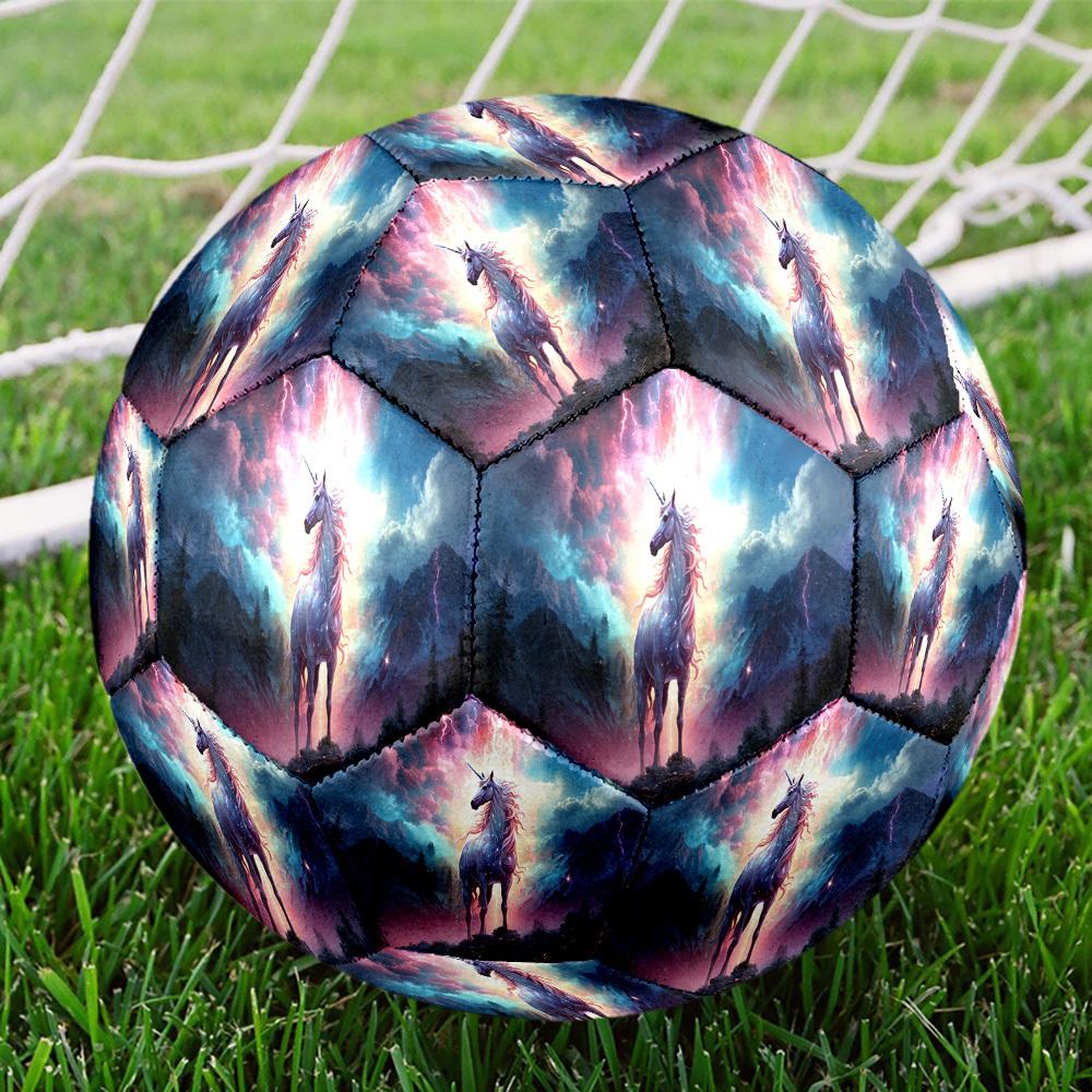 1pc Unicorn Mountains Size 5 Soccer Ball Professional Match Training Football Indoor &Outdoor Sports Ball Lightweight Durable C6546