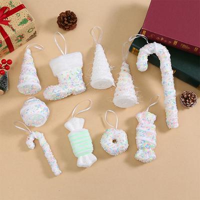 1PC Ice Cream Cone Christmas Decorations Trendy Christmas Dessert Decorations Whimsical Ice Cream Xmas Ornaments Foam Pendant