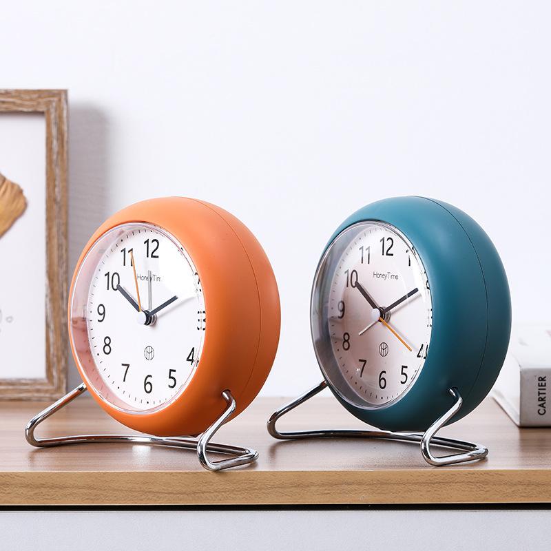 Nordic Style Simple Silent Small Alarm Clock Creative Bedroom Clock Student Luminous Bedside Clock Watch