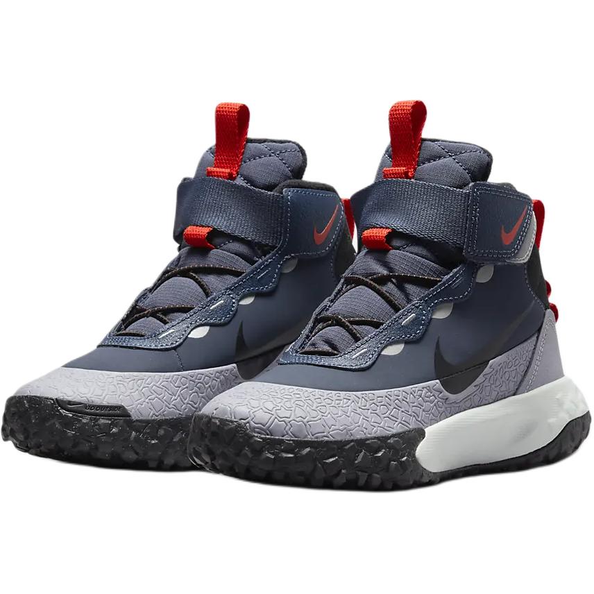 New Nike Anti-Kick Cushioning Mid-Top Children's Basketball Shoes Dark Blue Children Aged 3-7 Years Old FV4174-400