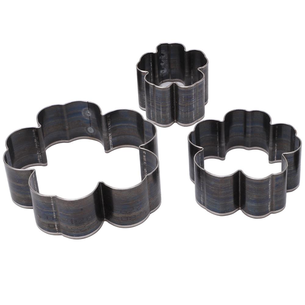 3 PCS 1.2 Inch / 2 Inch / 2.8 Inch Leather Cutting Dies Hollow Punching Tool  For DIY Leather Craft