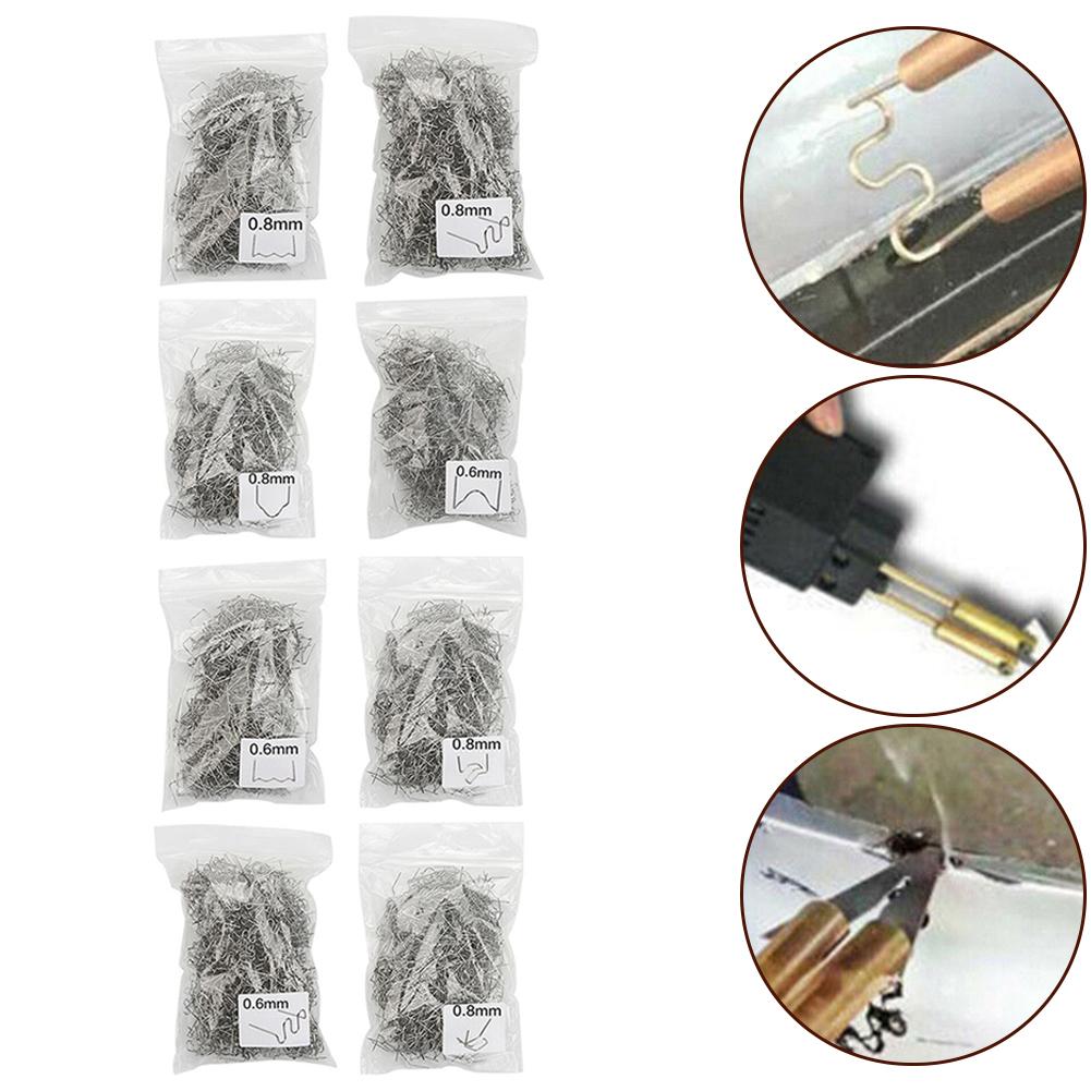 800 peças Hot Staples Automotive Plastic Repair Welding Nail para carro Bumper Fender Soldador Grampeador Kit de reparo de soldagem de plástico