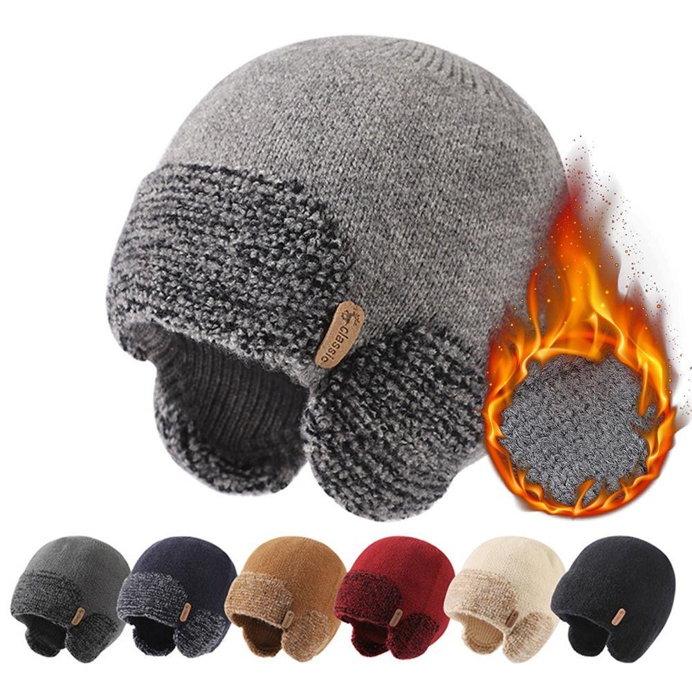 Cycling Ski Warm With Earmuff Knitted Cap Earmuffs Hat Ear Cover Cap Ear Protector Hat