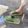 Fashion Bedroom Sandals Flat Shoes for Women Junior Green Bathroom Woman Slippers Wholesale 2024 Luxury Slides Comfortable and Elegan 39