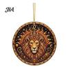 Hanging Home Ornament 2D Flat Pearl Painting Ornament, Double Sided Zodiac Theme Gem Decorative Pendant Art Craft, Rhinestone Beads Pattern