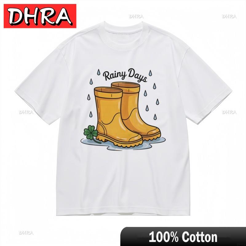 

Womens Oversize Trend Breathable Classic TShirt Lucky Clover Raindrop Tee Cool Cute Printed Graphic TShirts for Streetwear 4XL