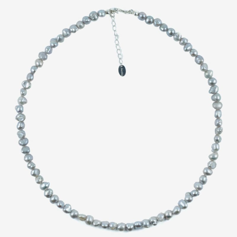 Emotive [silver925] Fresh Water Gray Necklace