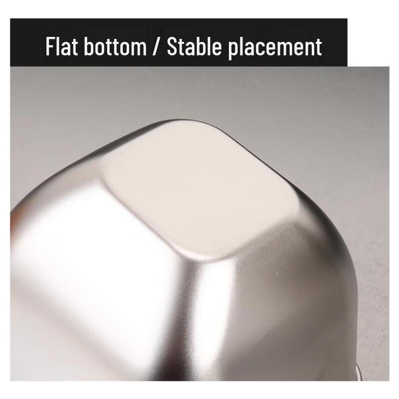 ZISIZ Commercial Stainless Steel Square Slanted Dip Bowl Set