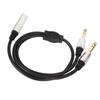 1.6ft 6.35mm 1 To 2 Y Splitter Cable Plug and Play Speaker Y Extension Cable  Microphone Use