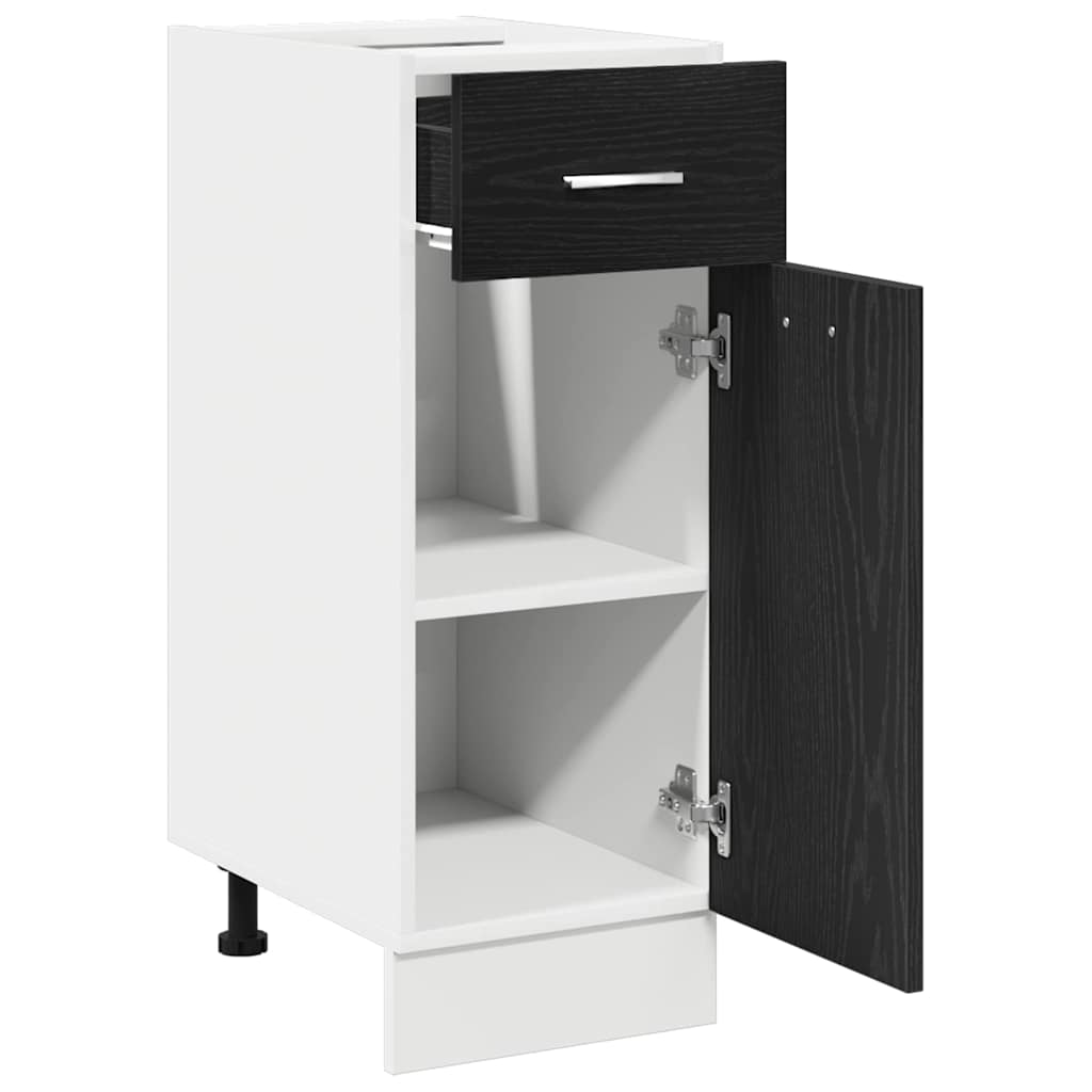 Hanging Cabinet with Shelf Black Oak Effect 30 x 46 x 81.5 cm