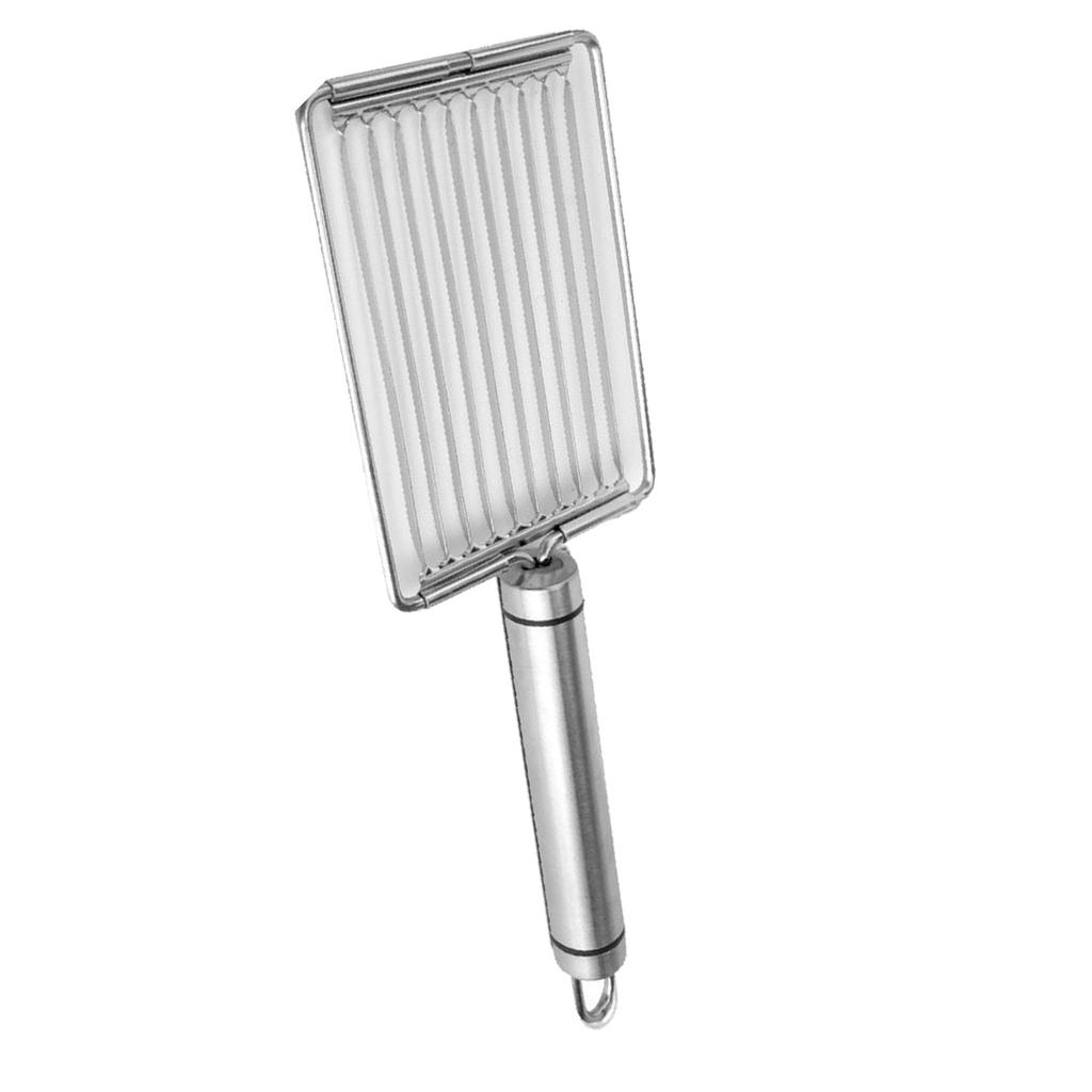 Krajalnica do cebuli ze stali nierdzewnej – Ergonomiczny uchwyt, szerokie płaskie ostrze do łatwego krojenia cebuli, pomidorów, ziemniaków i warzyw, bezpieczna i trwała kuchnia