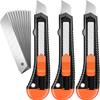 Utility Knife Box Cutter Retractable, Compact Box Knife for Cartons, Cardboard and Boxes