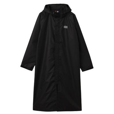 Moonbat EDWIN Long Raincoat with Storage Size L Pouch, Water-Repellent, Black, (53069)