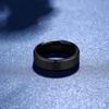 083BASE Tungsten Matte Side Black 6mm Size 15 Ring, Men's & Women's, Simple, Finish, Cut, Interior, Thick,