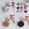 Stylish Leather Tea Flower Car Keyring Adorable Floral Bag Hanging Decoration