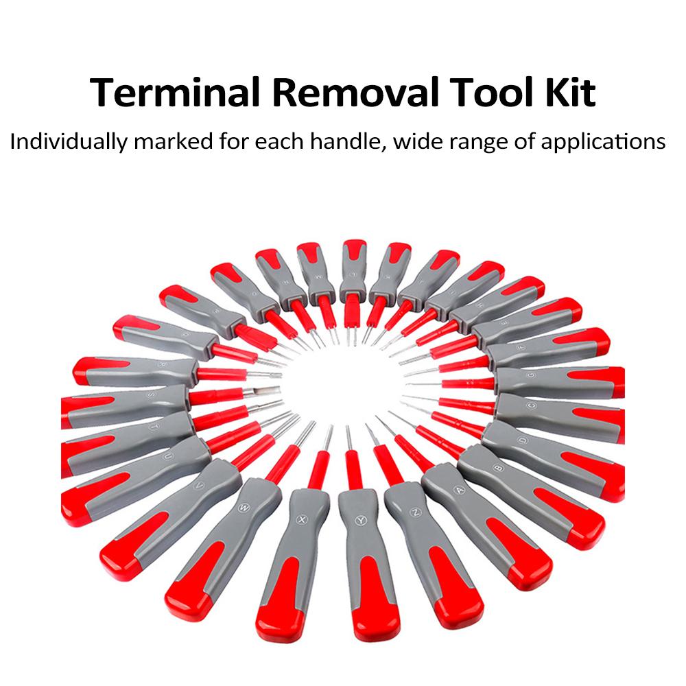 26 Pcs Terminal Removal Tool Kit For Replaces Universal Vehicle Wire Harness Pin Connector Release