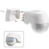 Light Sensor Motion Detector For Indoor And Outdoor IP44 Splash Proof LED PVC Wall Mounting White 80 X 68 X 56mm