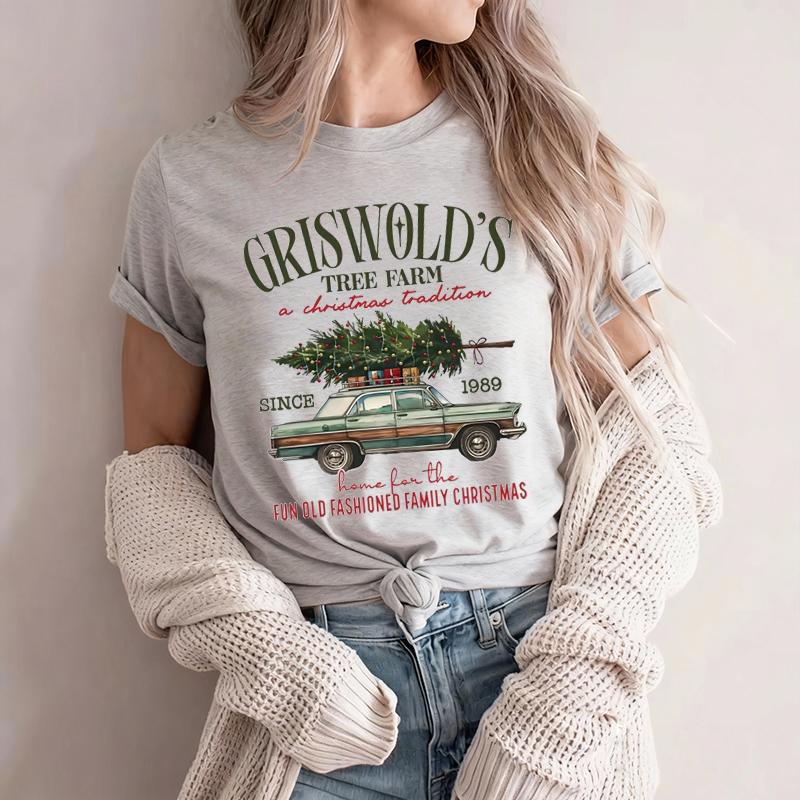

Griswold Christmas Tree Farm Womens Shirt Merry Christmas Family Vacation Christmas Clark Griswold Top 4XL