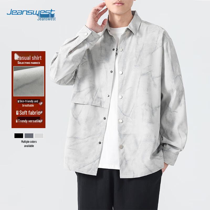 Jeanswest Men s Loose Fit Casual Long-Sleeve Shirt M