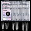 240Pcs Clear Dual Forms Nail Mold Sets Full Cover False Nail Tips Poly Nail Gel Mold Reusable Nail Top Form