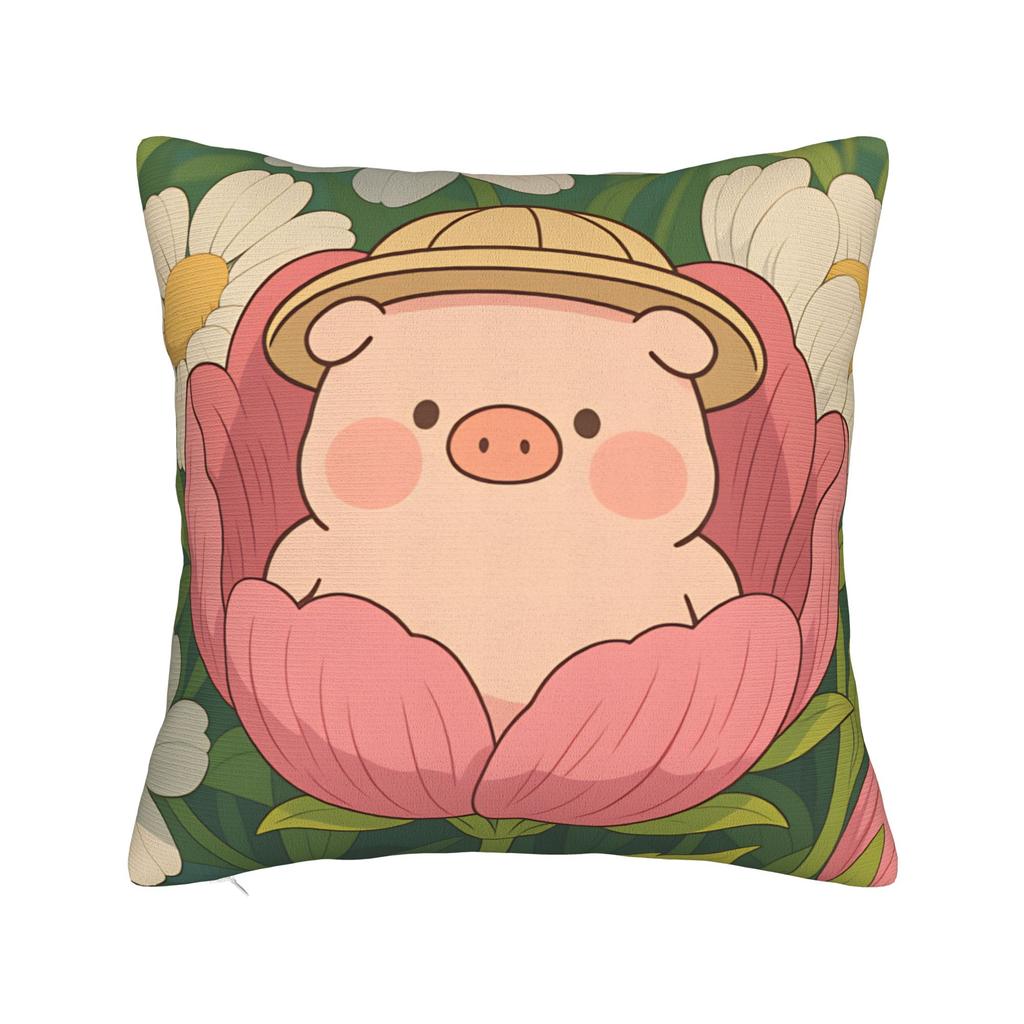 Cartoon L-Lulu Pig  Pillow Case  Soft Pillow Cover Kawaii Cushion Cover For Living Room Bed Chair