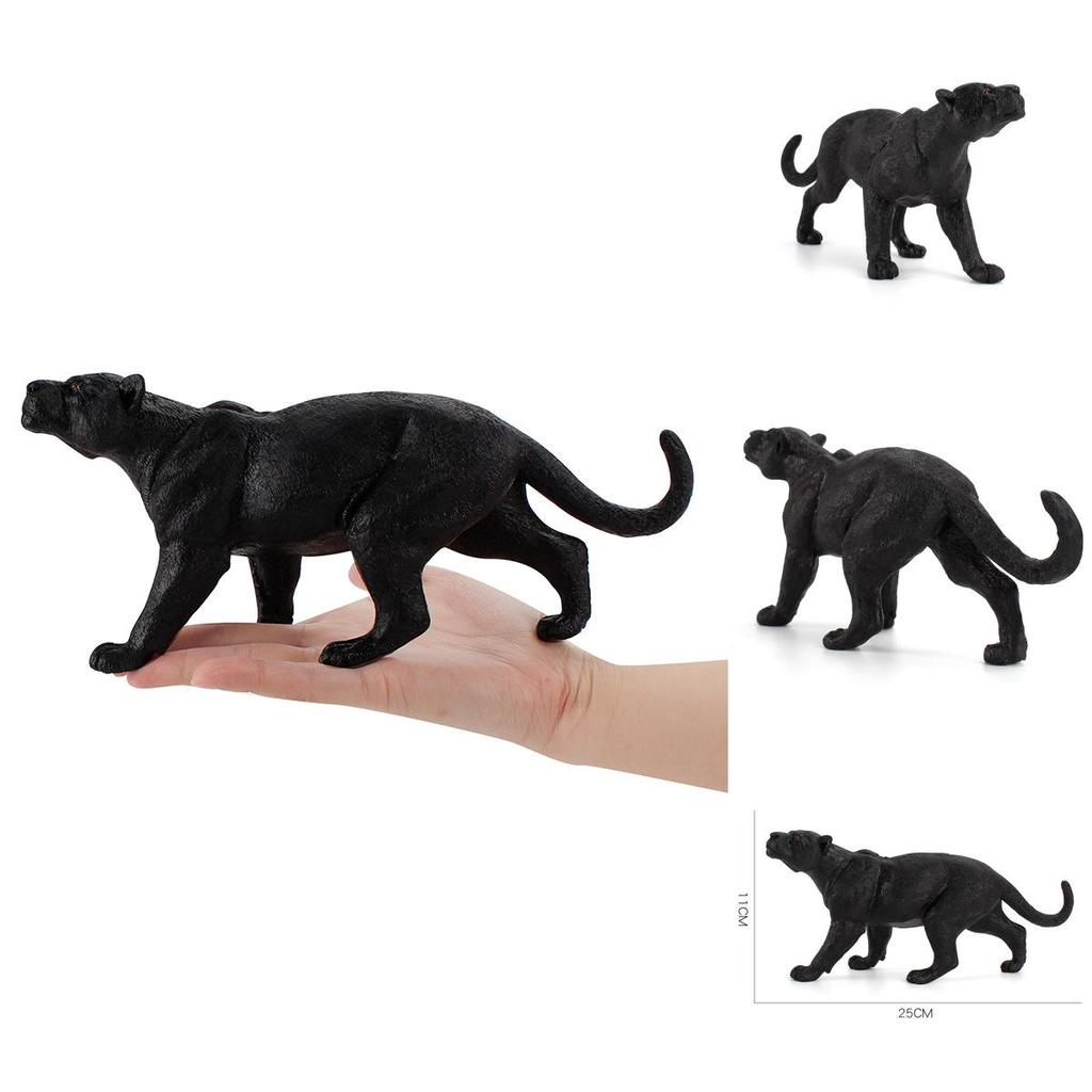 Black Panther Pvc Wildlife Model With Realistic Detailing For Collection And Display
