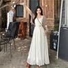 Weißes, böhmisches Spaghettiträgerkleid in großen Größen für Damen – Sommerliches Strandkleid