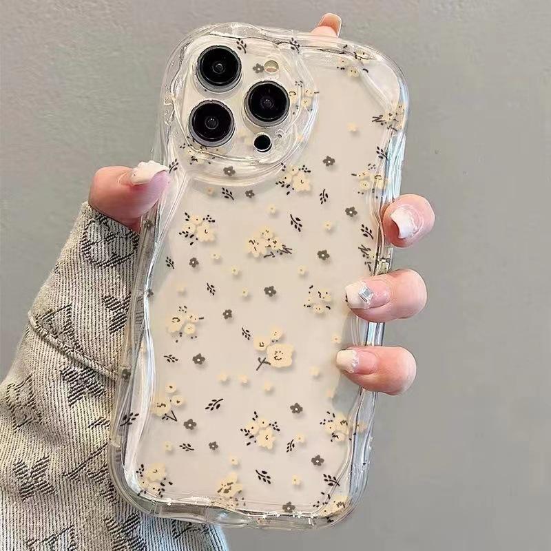 Korean Wind Ins White Small Floral Application iPhone16promax Apple 16 Mobile Phone Case 13 New 11/12 Women