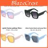Lunettes de soleil carrées fashion pour femmes avec protection UV400 pour le voyage et les fêtes