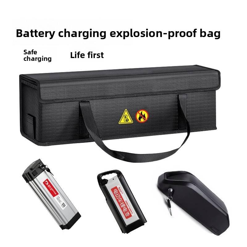 Bicycle Electric Battery Bag Lithium Charging Fireproof And Waterproof Storage