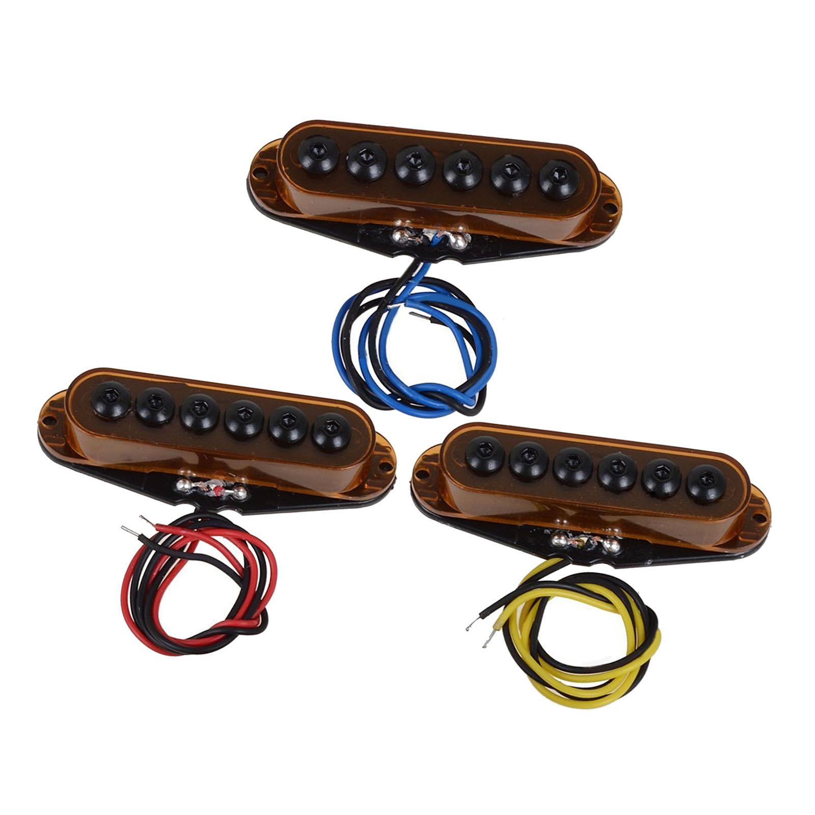 3 Pieces Single Coil Pickup Durable for Neck Middle Bridge Pickups Electric Guitar Musical Instrument String Guitar Accs