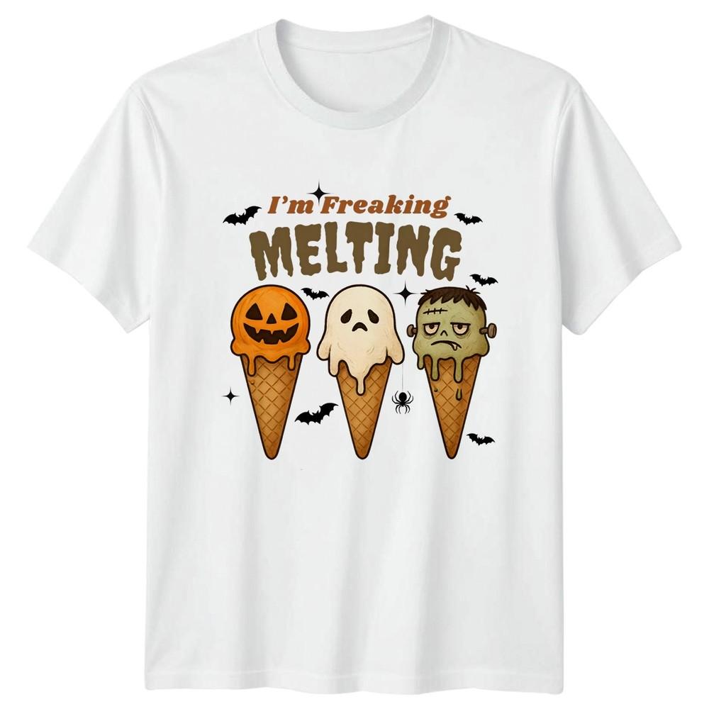 Im Freaking Melting Halloween Ice Cream Holidays Unisex Graphic Tee Funny Shirt S