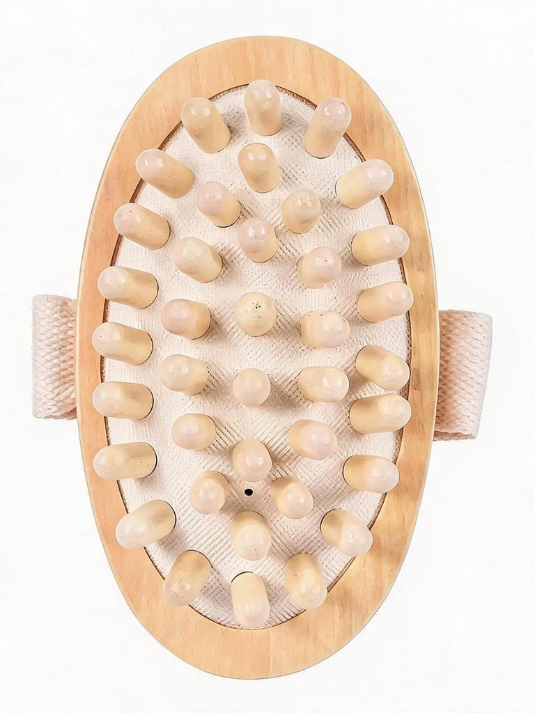 Solid Wood Meridian Massage Comb & Acupoint Bullet Massager for Head and Body