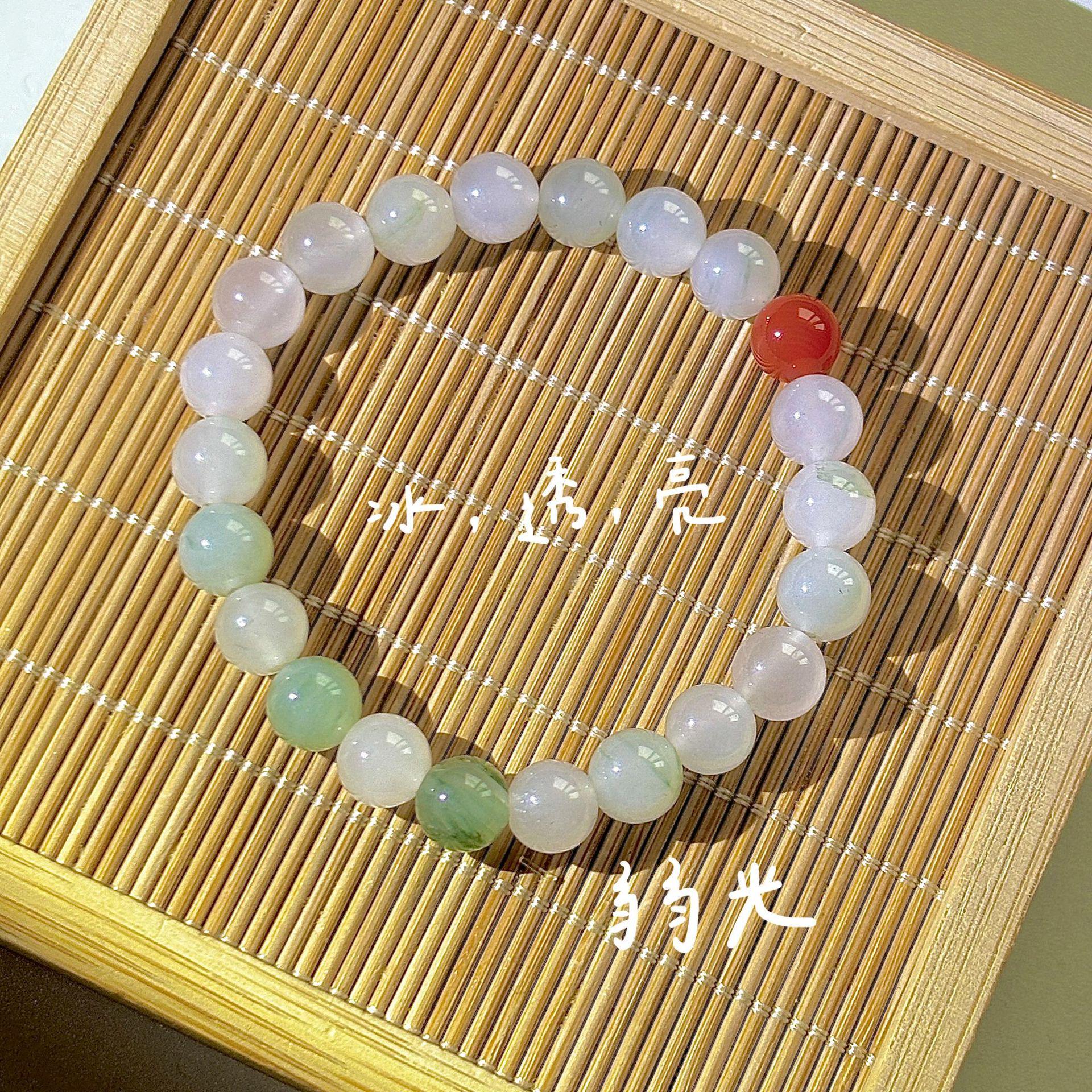 Original Chinese Style Tianshan Jade Floating Flower Bracelet - Simple Single Strand Women s Accessory