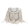 Retro Pu Small Crossbody Bag With Chain And Tassels For Daily Use