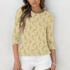 3/4-Ärmel-Shirts für Damen Print Grafik-T-Shirts Blusen Lässig Übergröße Basic Oberteile Pullover
