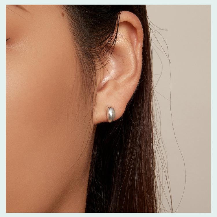 Avle Daily Versatile Moon S925 Sterling Silver Earrings for Women - Hot Sale